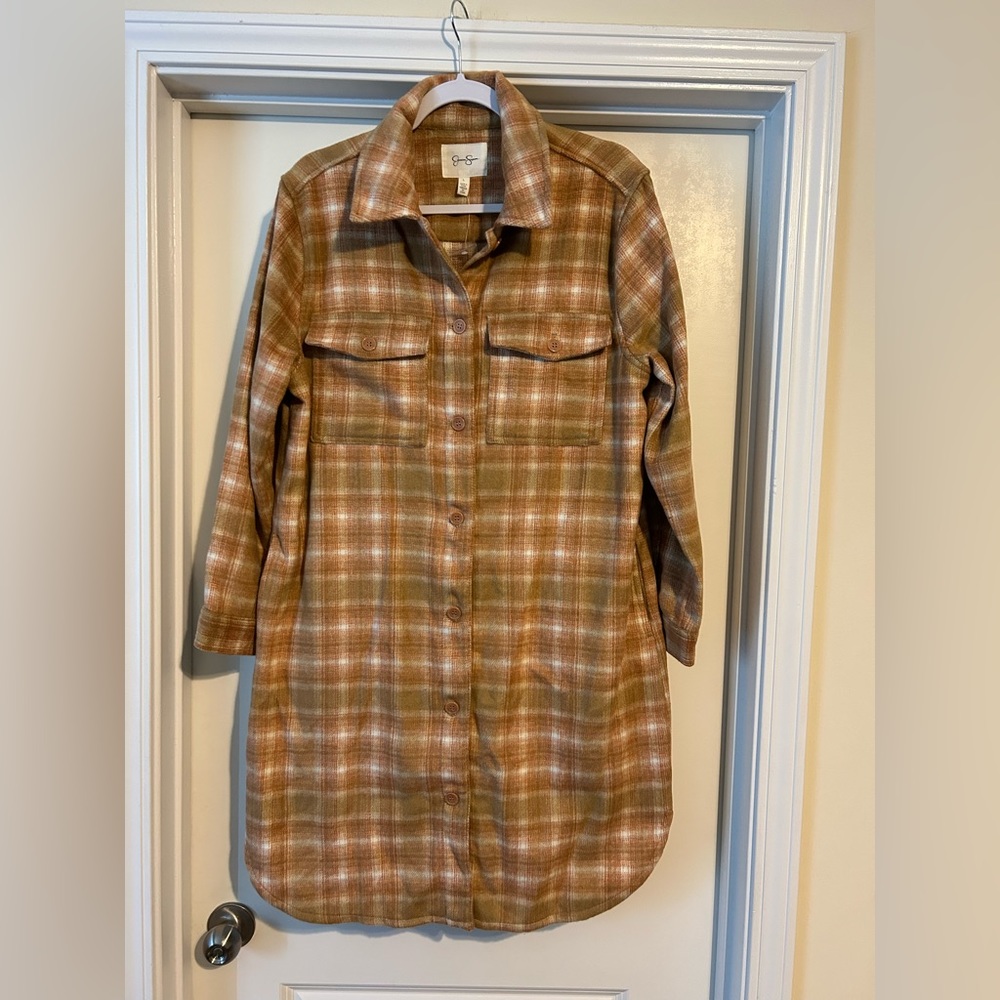 Jessica Simpson Calf Length Shacket NWOT size L